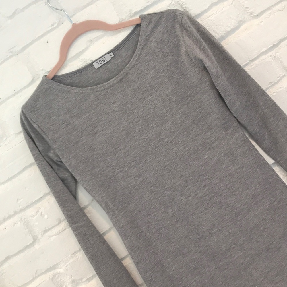 Tobi long sleeve grey dress